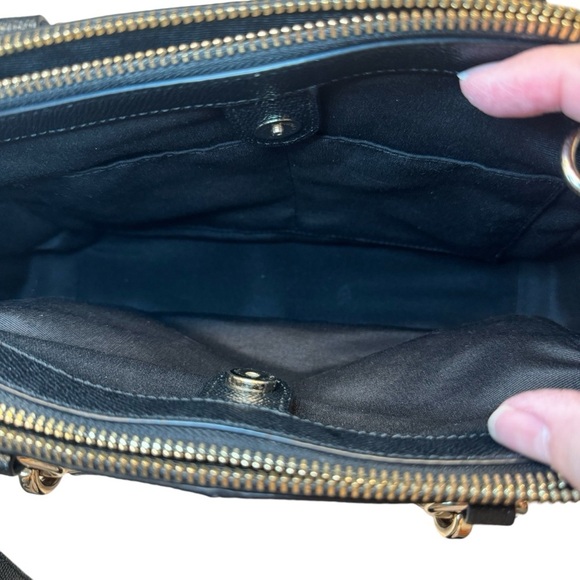 Coach Mini Christie Carryall Bag Black Crossgrain Leather Handbag Crossbody - Picture 13 of 16